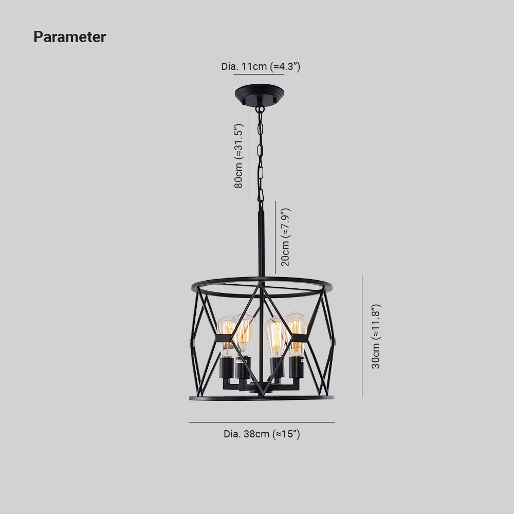 Silva Moderne Industriel LED Suspension Métal Salle À Manger - Neutralighting