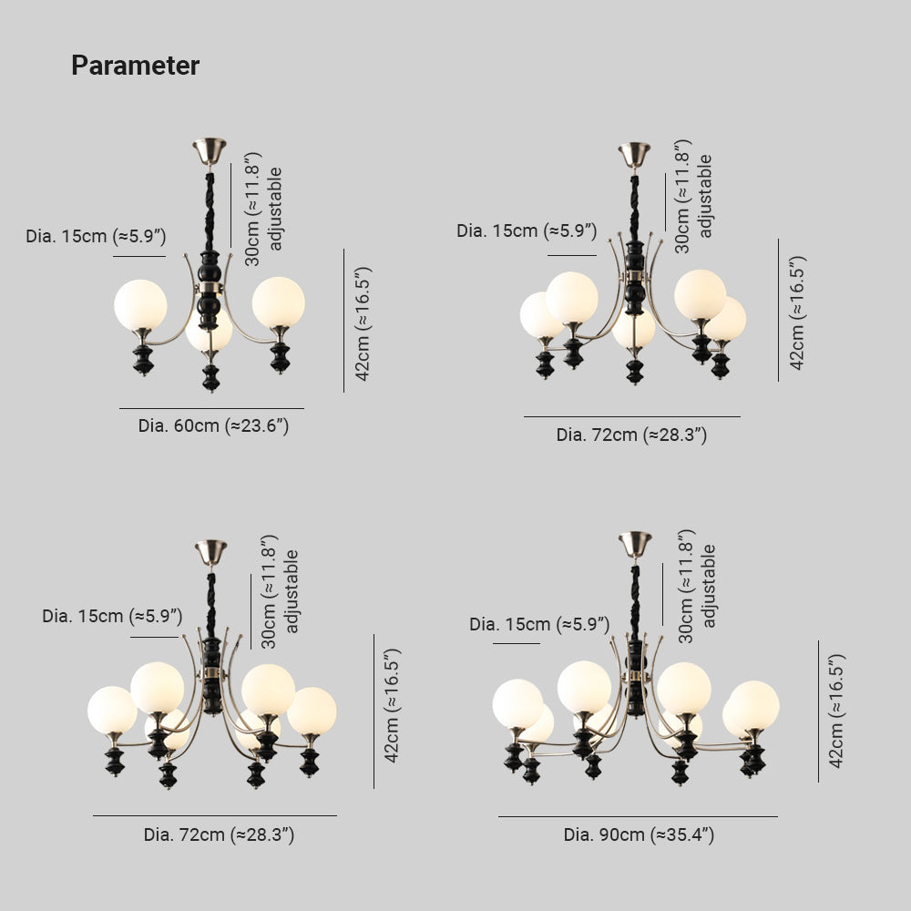 Valentina Suspension Luminaire LED Vintage Blanc Verre Salon - Neutralighting