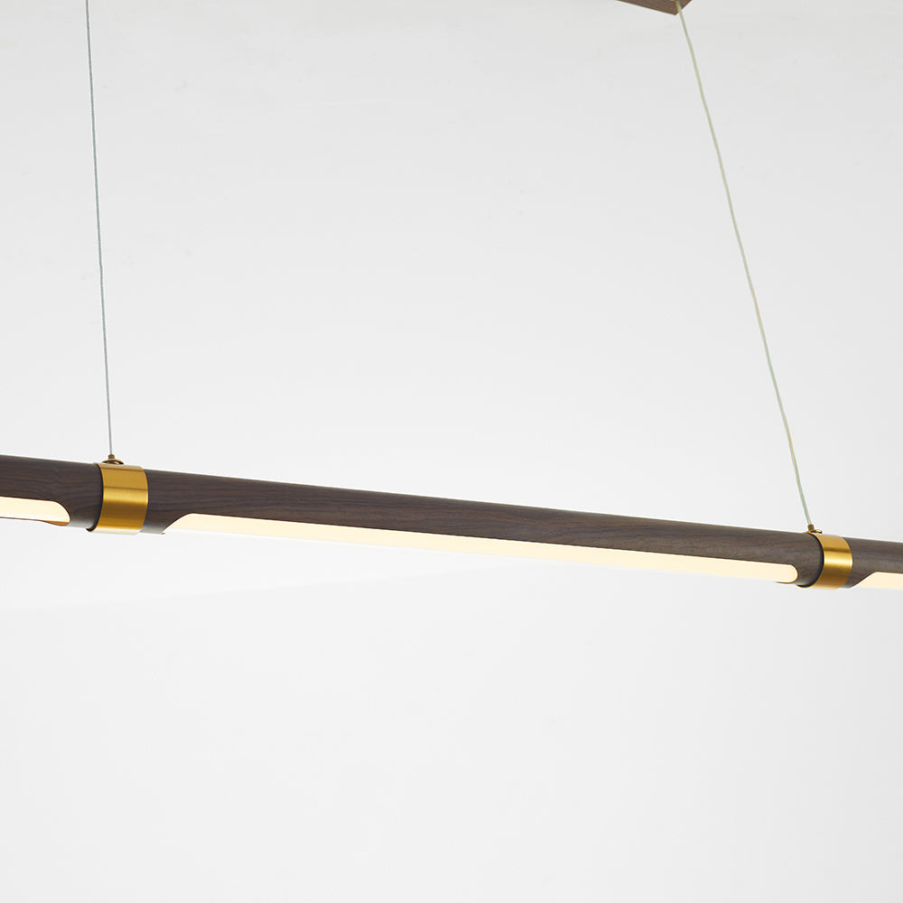 Muto Design Italien Luminaires Suspensions Linéaire Rustique Métal/Acrylique Bois Cuisine/Chambre - Neutralighting