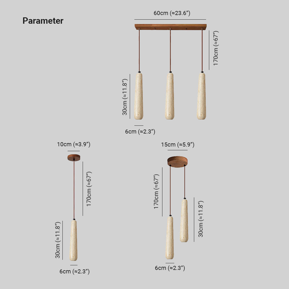Muto Suspension Multi Naturelle, Bois/Pierre, Beige/Marron, Chambre - Neutralighting