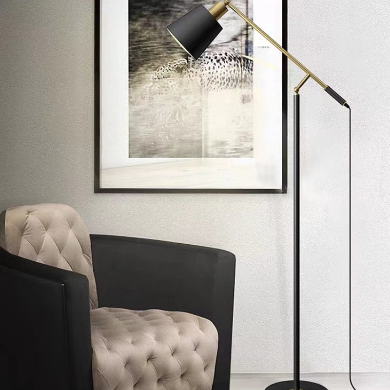 Mira Moderne LED Lampadaire Dôme Noir Métal Salon Salle à manger