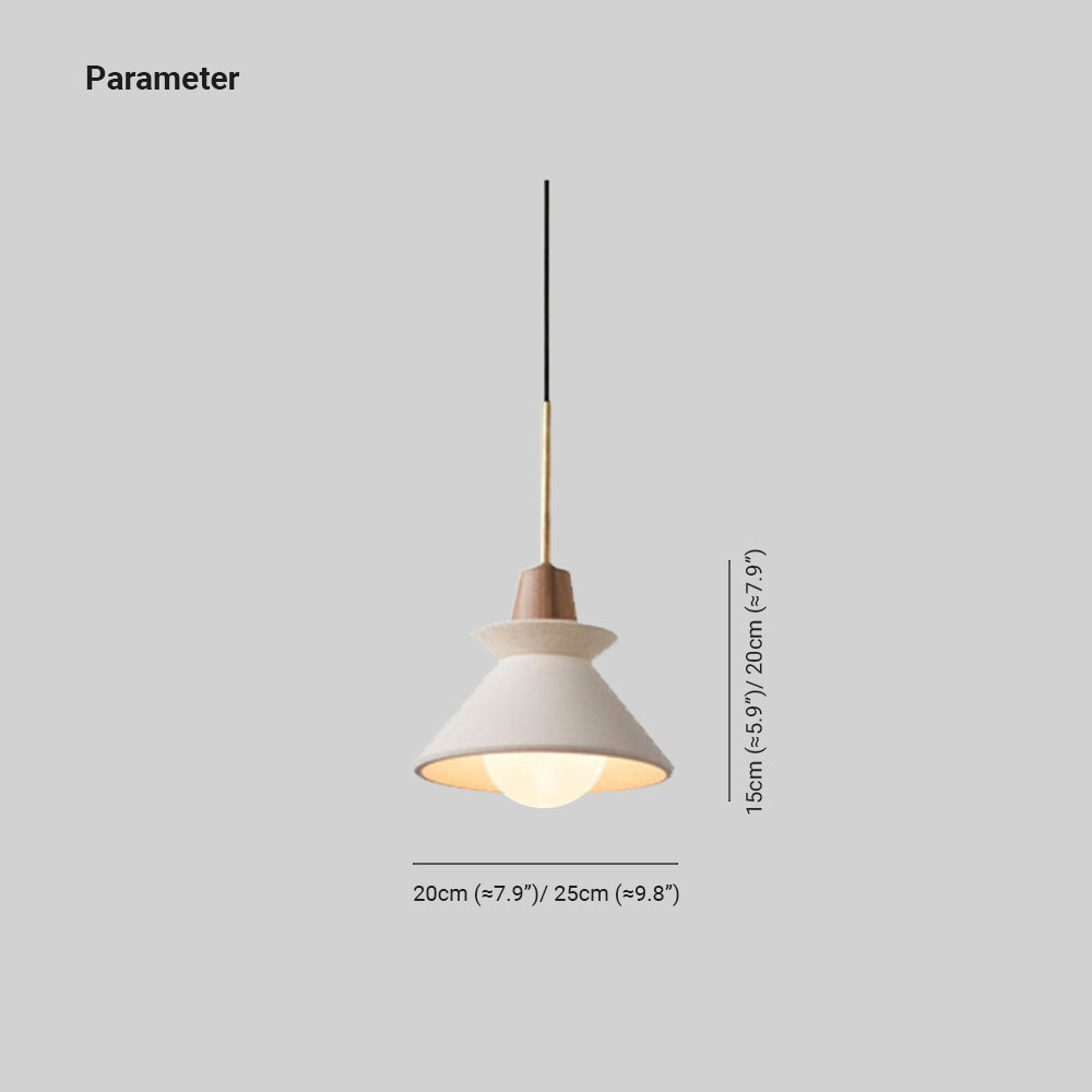 Muto Moderne LED Suspension Blanc Métal Ciment Salon Chambre à Coucher - Neutralighting