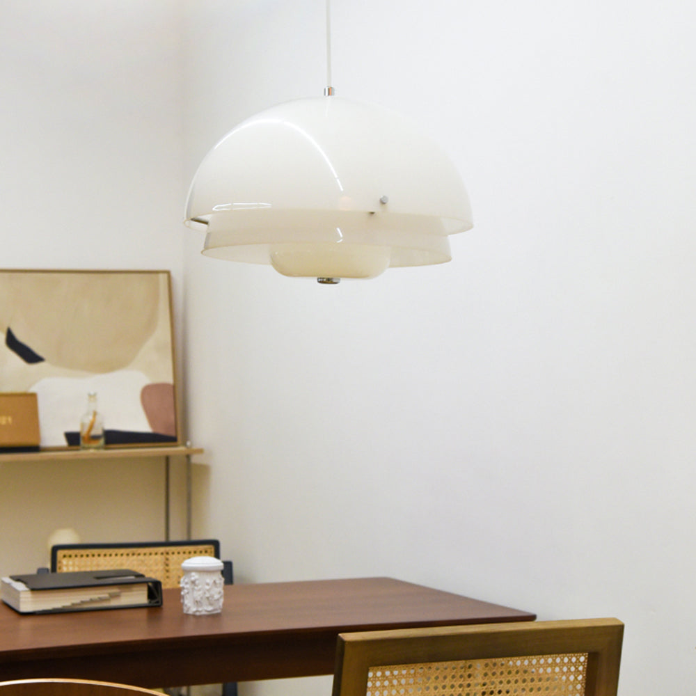 Valentina Suspension Dôme Moderne, Métal/Verre, Argent, Salon - Neutralighting