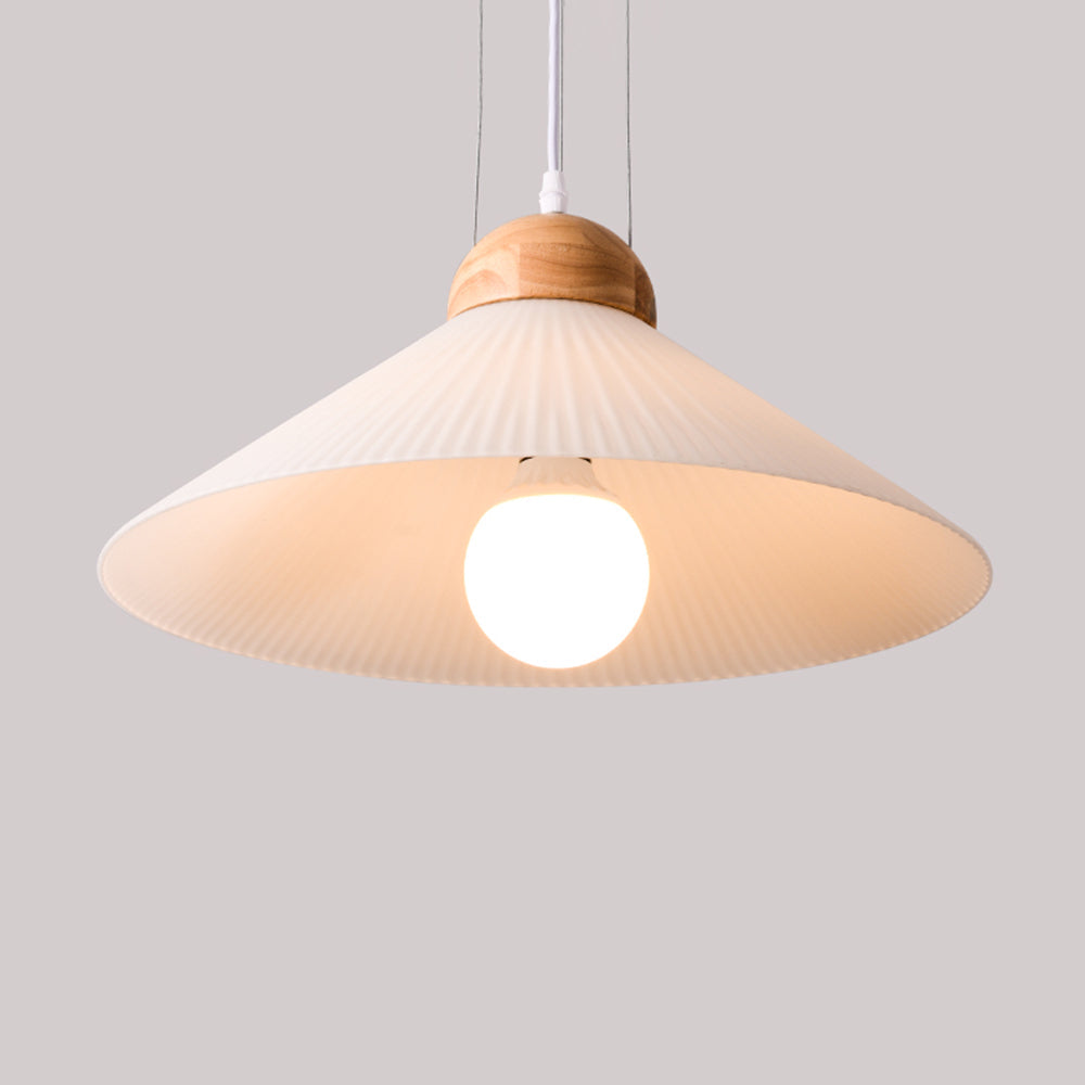Muto Suspension Bol Moderne, Bois/Verre, Marron, Salon - Neutralighting