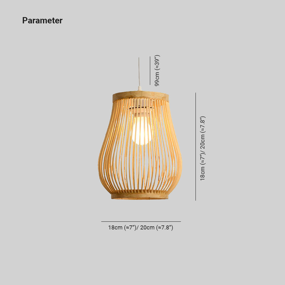 Ritta Suspension, Bambou, DIA 18CM/20CM - Neutralighting