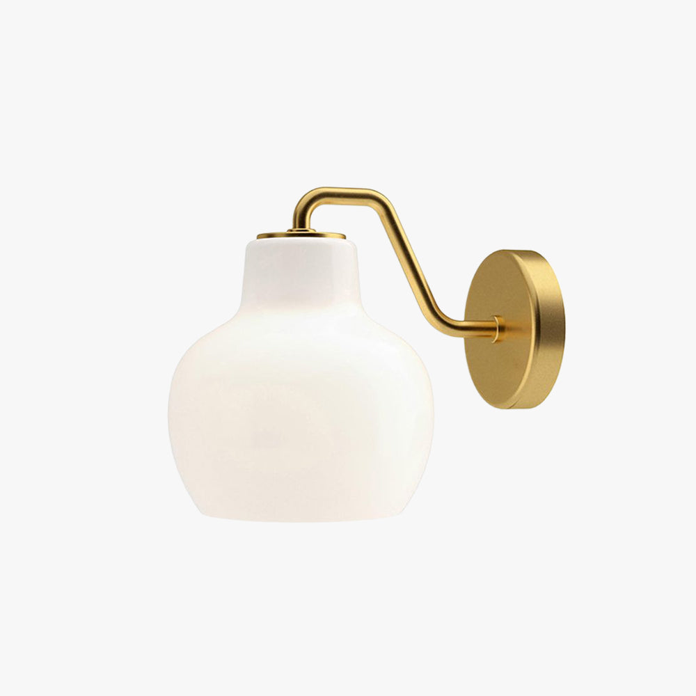Arisha Applique Murale Vase Scandinave, Verre/Métal, Or, Cuisine - Neutralighting