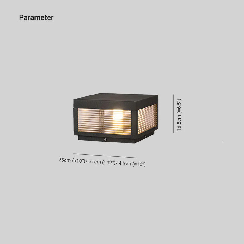 Vetra Lampe de Poteau avec Rayures Horizontales - Neutralighting