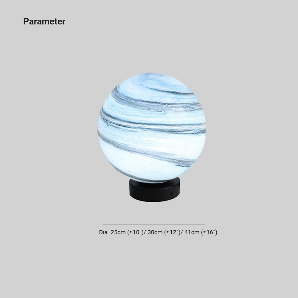 Aria Lampe de Poteau Solaire en forme de Lune, D 25/30/40CM
