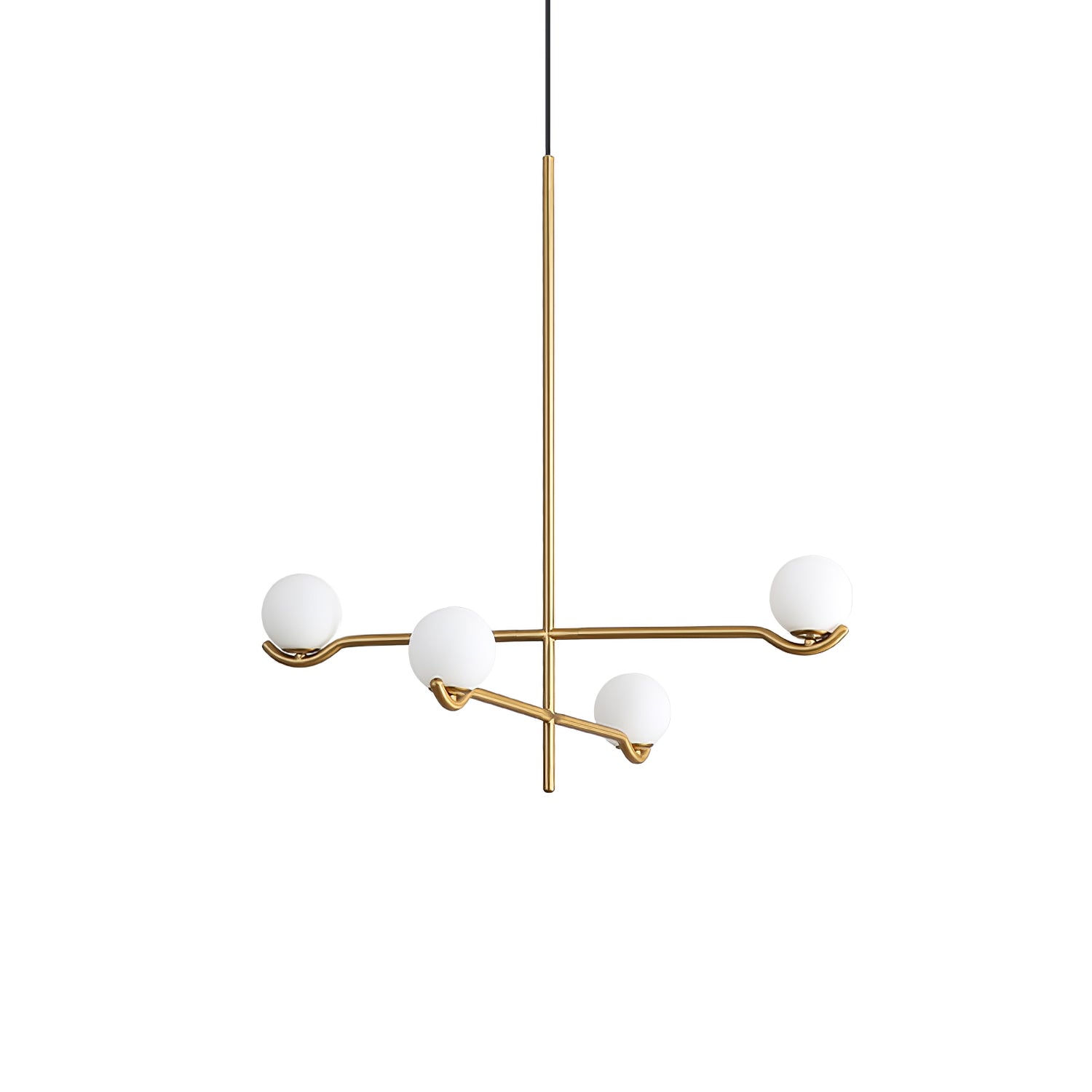 Noir Suspension Minimaliste en Verre - Neutralighting
