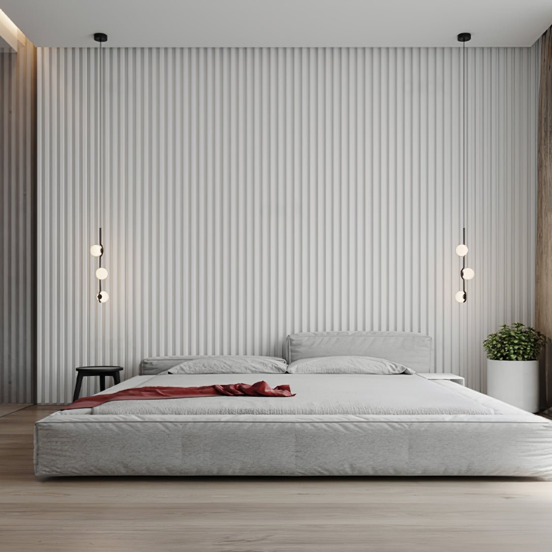 Noir Suspension Minimaliste en Verre - Neutralighting