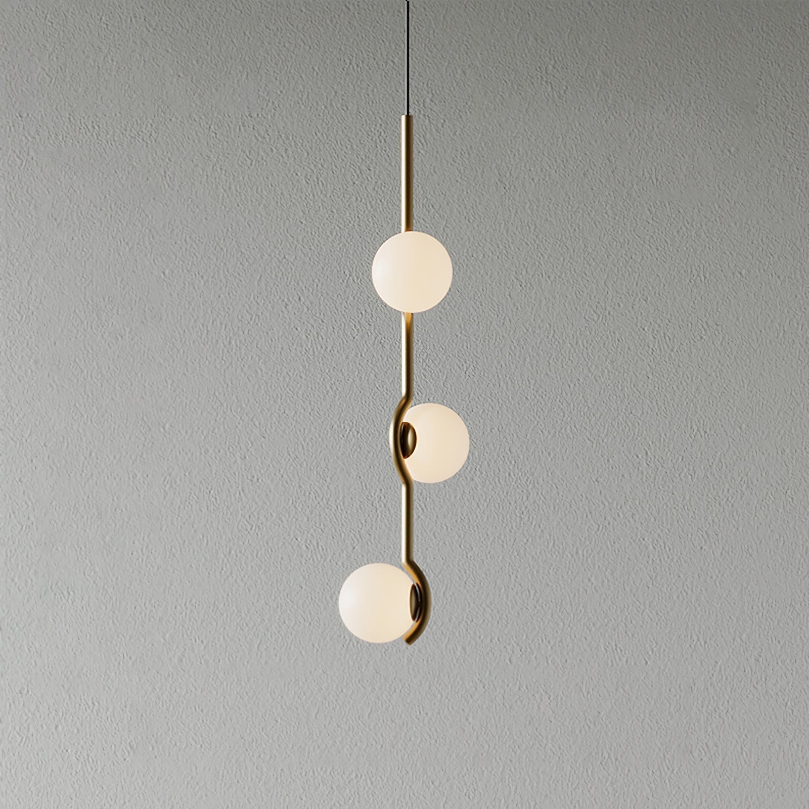 Noir Suspension Minimaliste en Verre - Neutralighting
