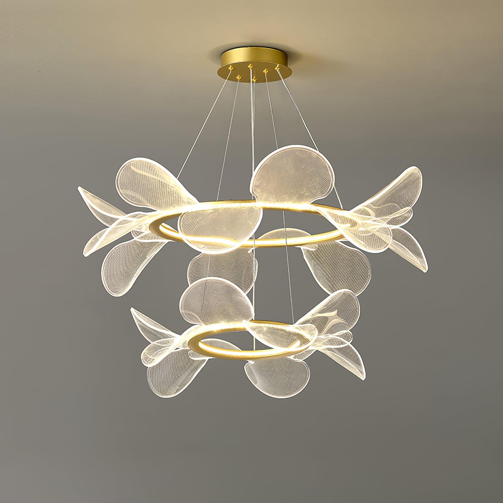 Lustra Chandelier Bain Fleurs Volantes Acrylique - Neutralighting