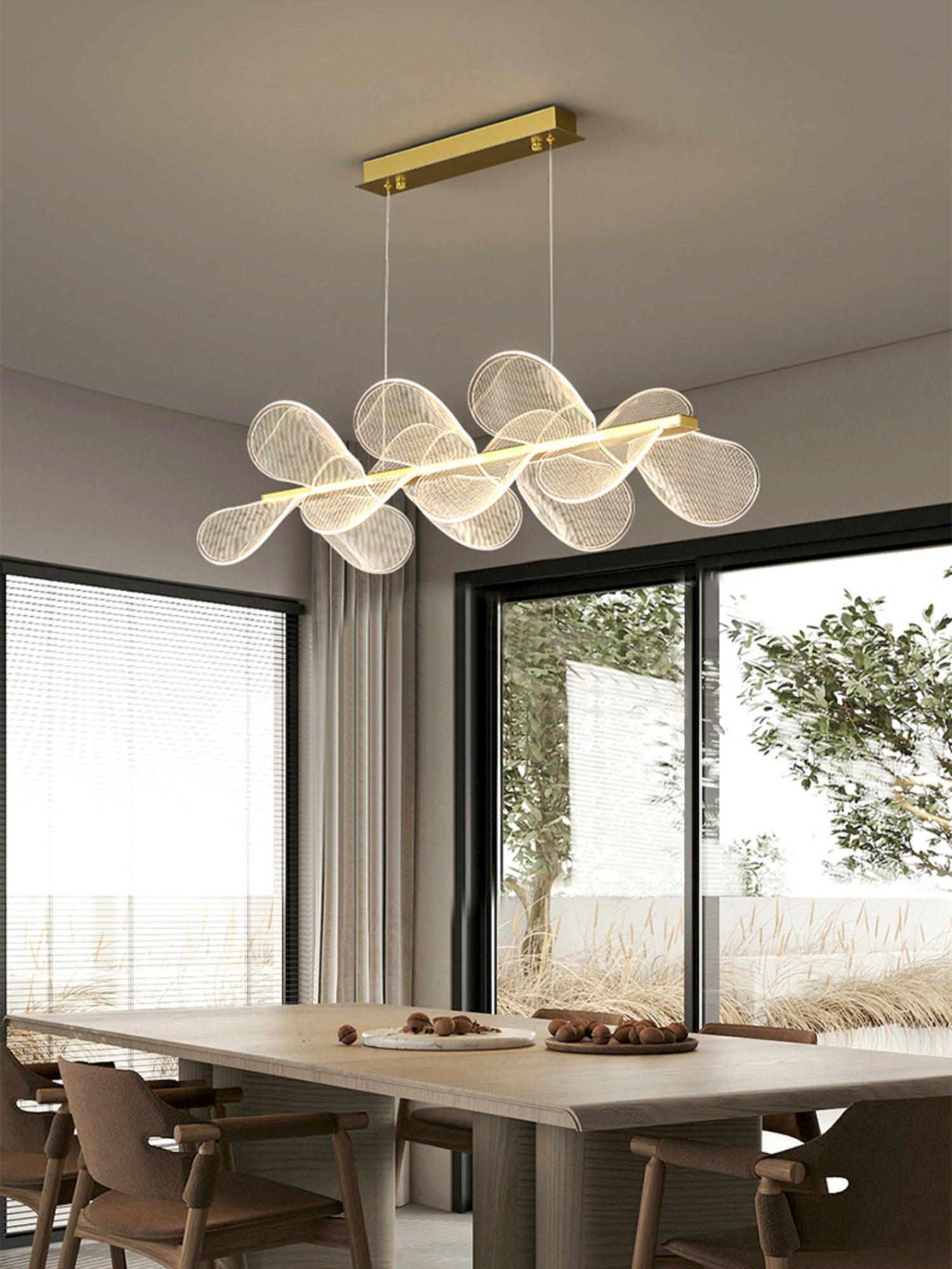 Lustra Chandelier Bain Fleurs Volantes Acrylique - Neutralighting