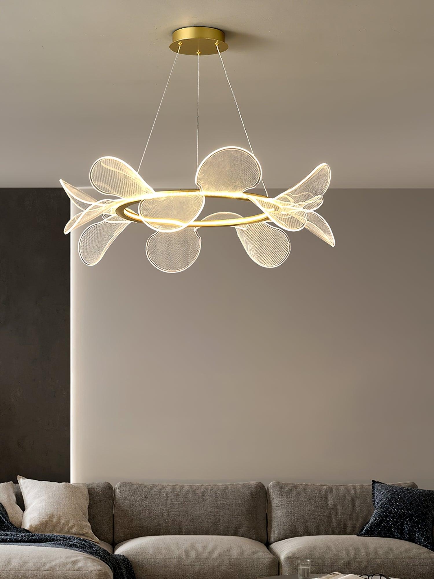 Lustra Chandelier Bain Fleurs Volantes Acrylique - Neutralighting