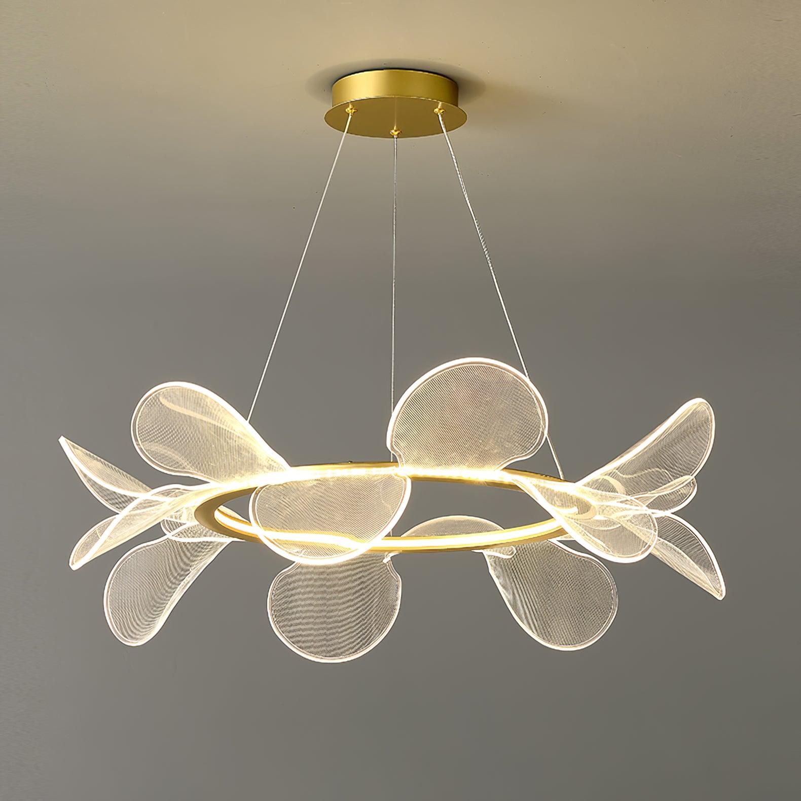 Lustra Chandelier Bain Fleurs Volantes Acrylique - Neutralighting