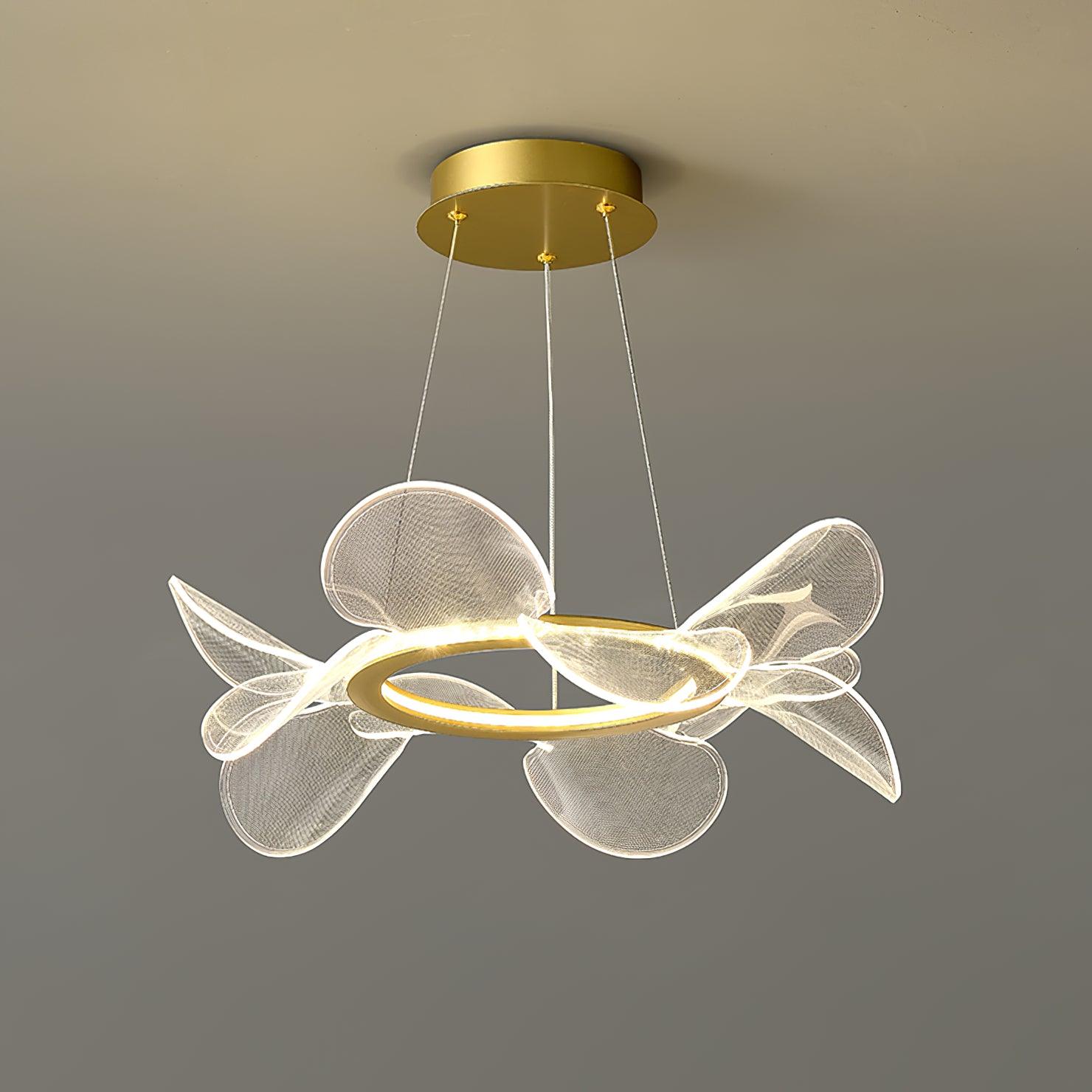 Lustra Chandelier Bain Fleurs Volantes Acrylique - Neutralighting