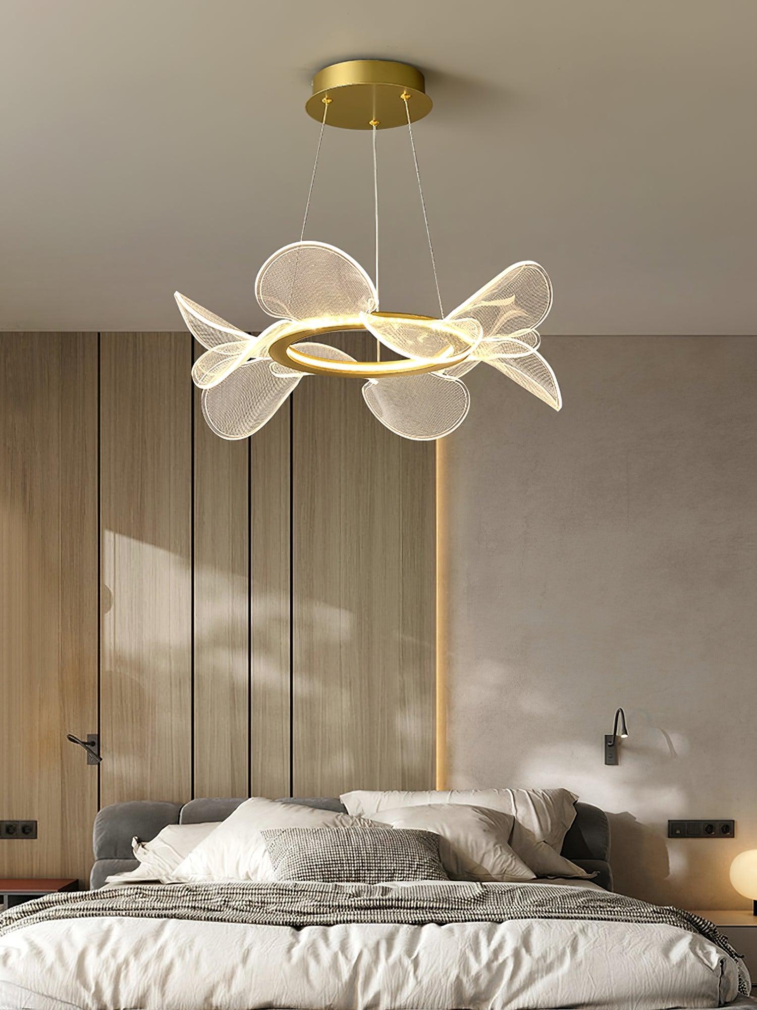 Lustra Chandelier Bain Fleurs Volantes Acrylique - Neutralighting
