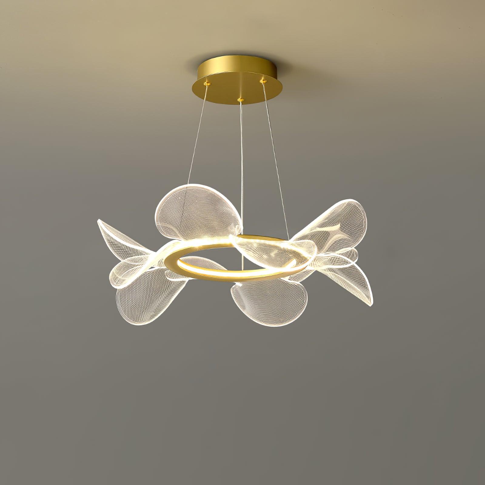 Lustra Chandelier Bain Fleurs Volantes Acrylique - Neutralighting
