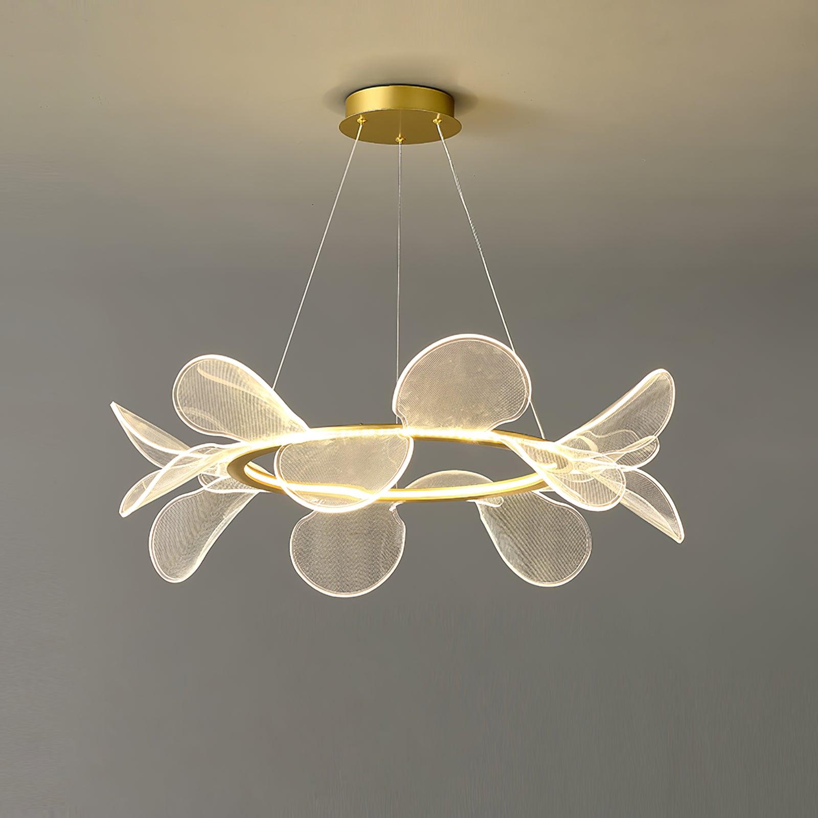 Lustra Chandelier Bain Fleurs Volantes Acrylique - Neutralighting
