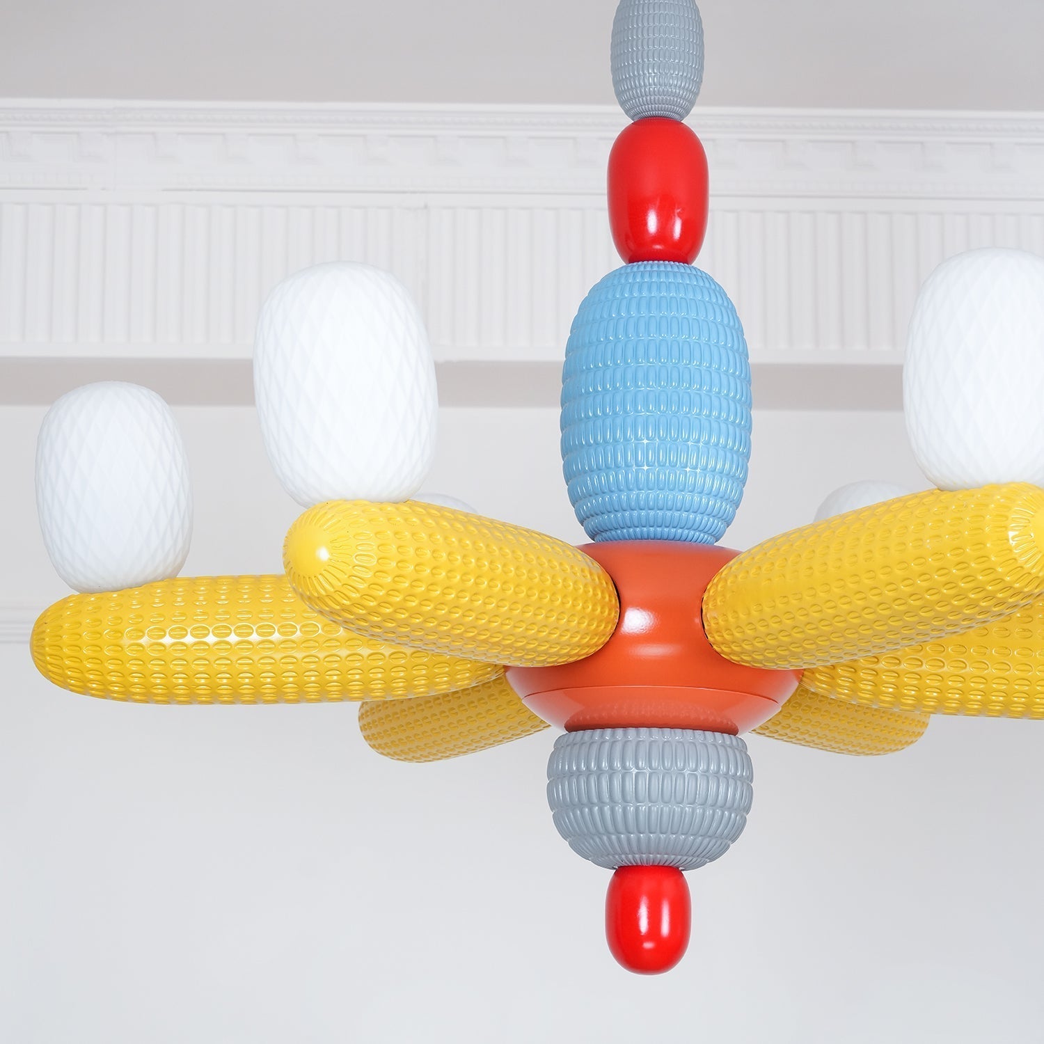Balloons Chandelier Porcelain Modules Frosted Orbs - Neutralighting
