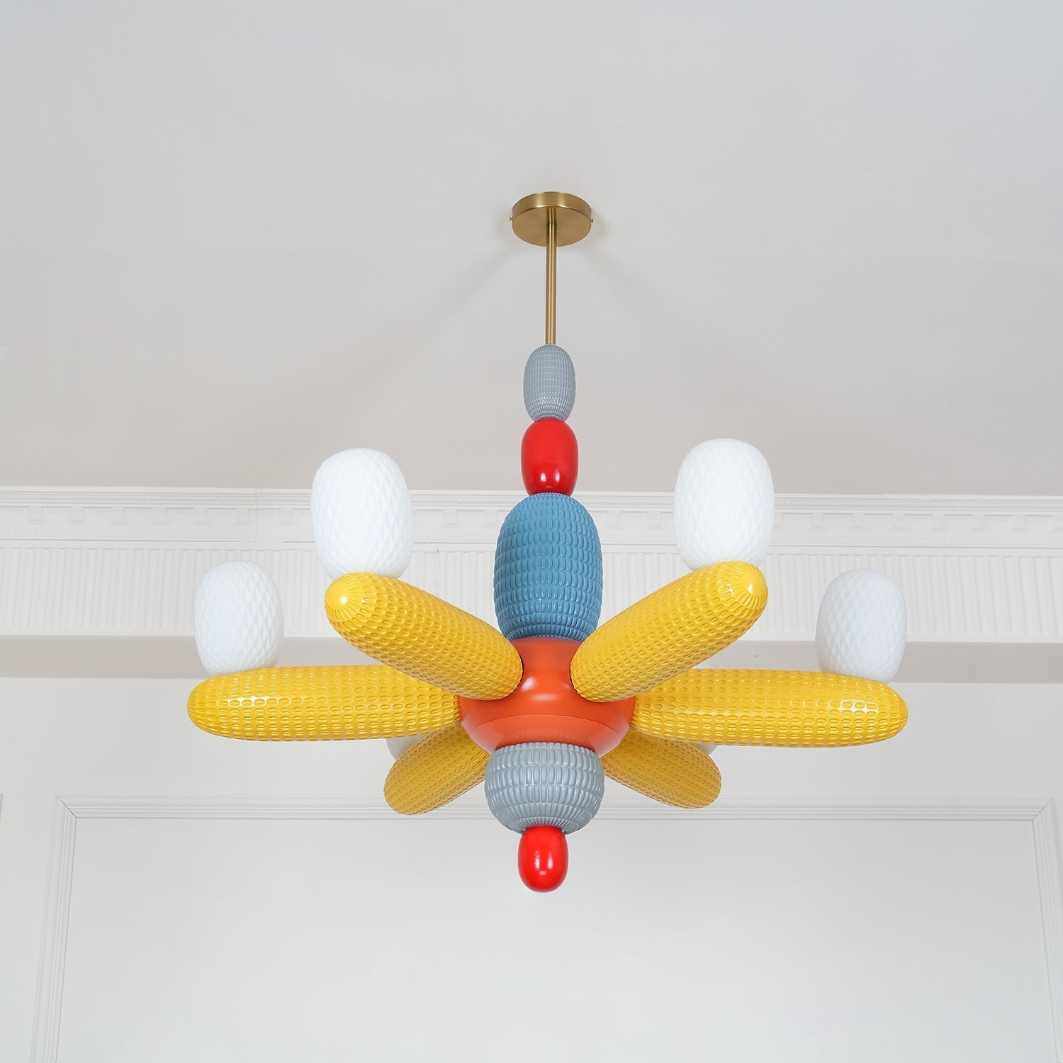 Balloons Chandelier Porcelain Modules Frosted Orbs - Neutralighting