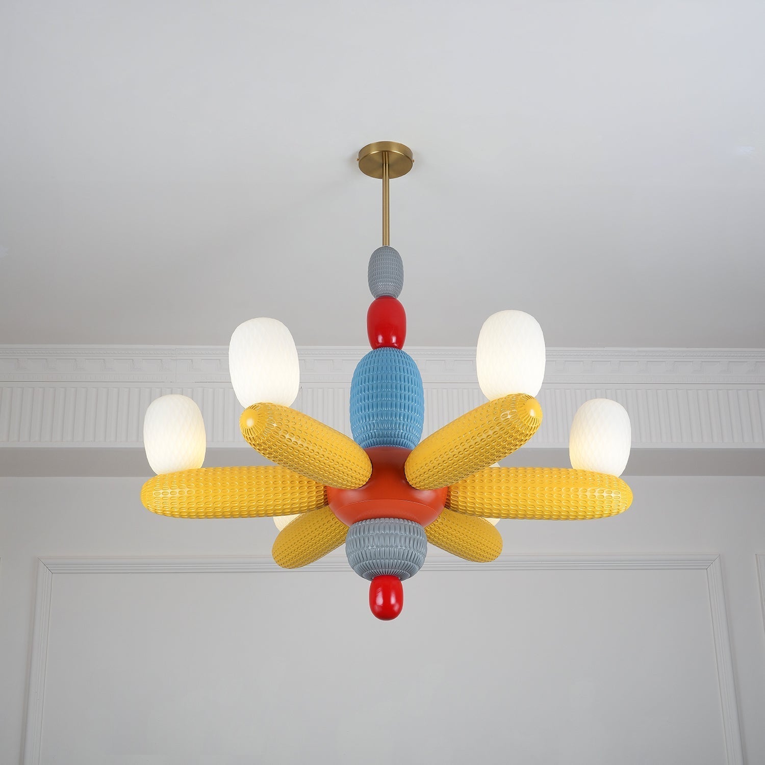 Balloons Chandelier Porcelain Modules Frosted Orbs - Neutralighting