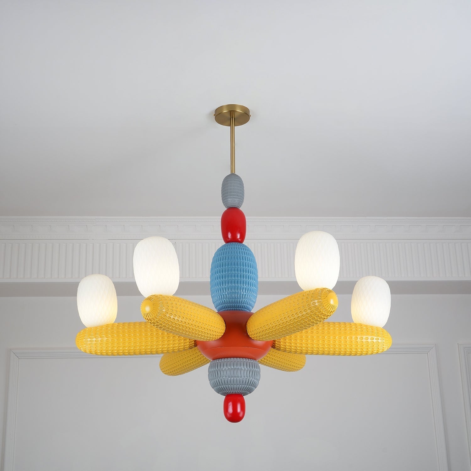 Balloons Chandelier Porcelain Modules Frosted Orbs - Neutralighting