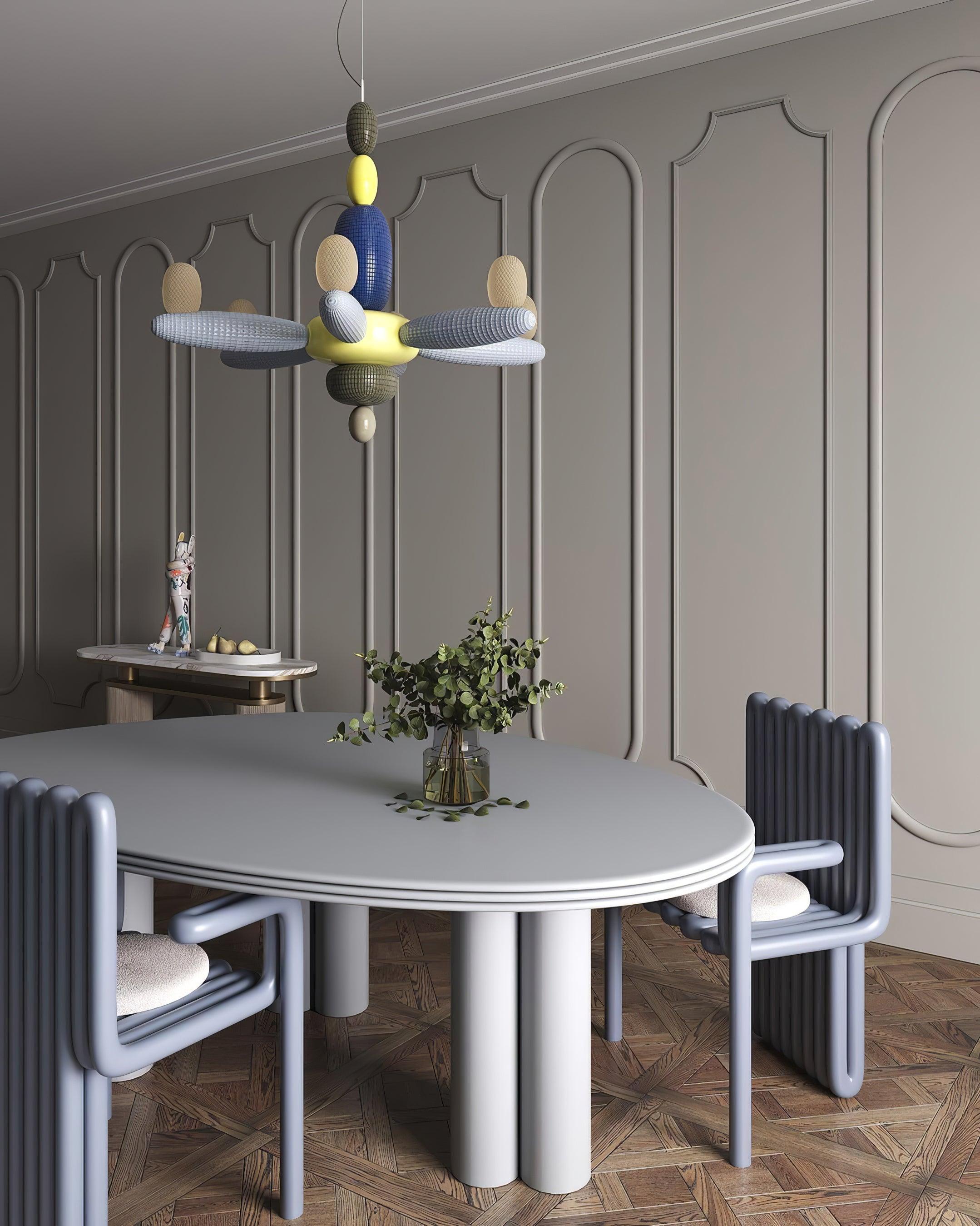 Balloons Chandelier Porcelain Modules Frosted Orbs - Neutralighting