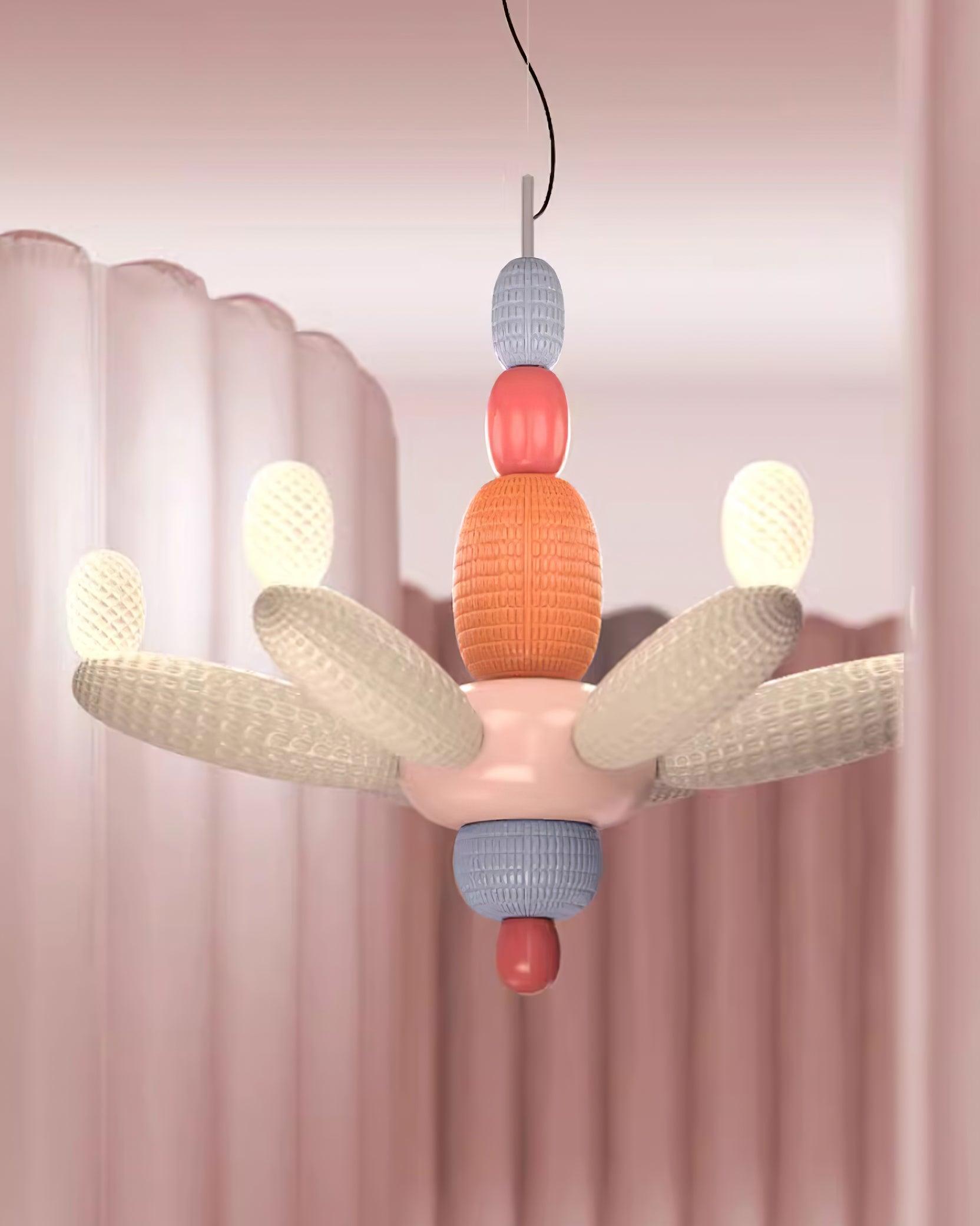 Balloons Chandelier Porcelain Modules Frosted Orbs - Neutralighting