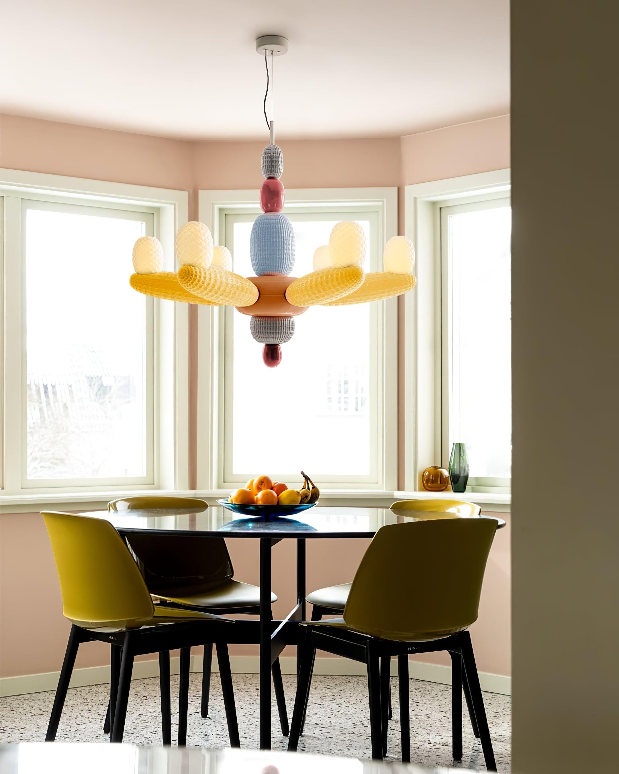 Balloons Chandelier Porcelain Modules Frosted Orbs - Neutralighting