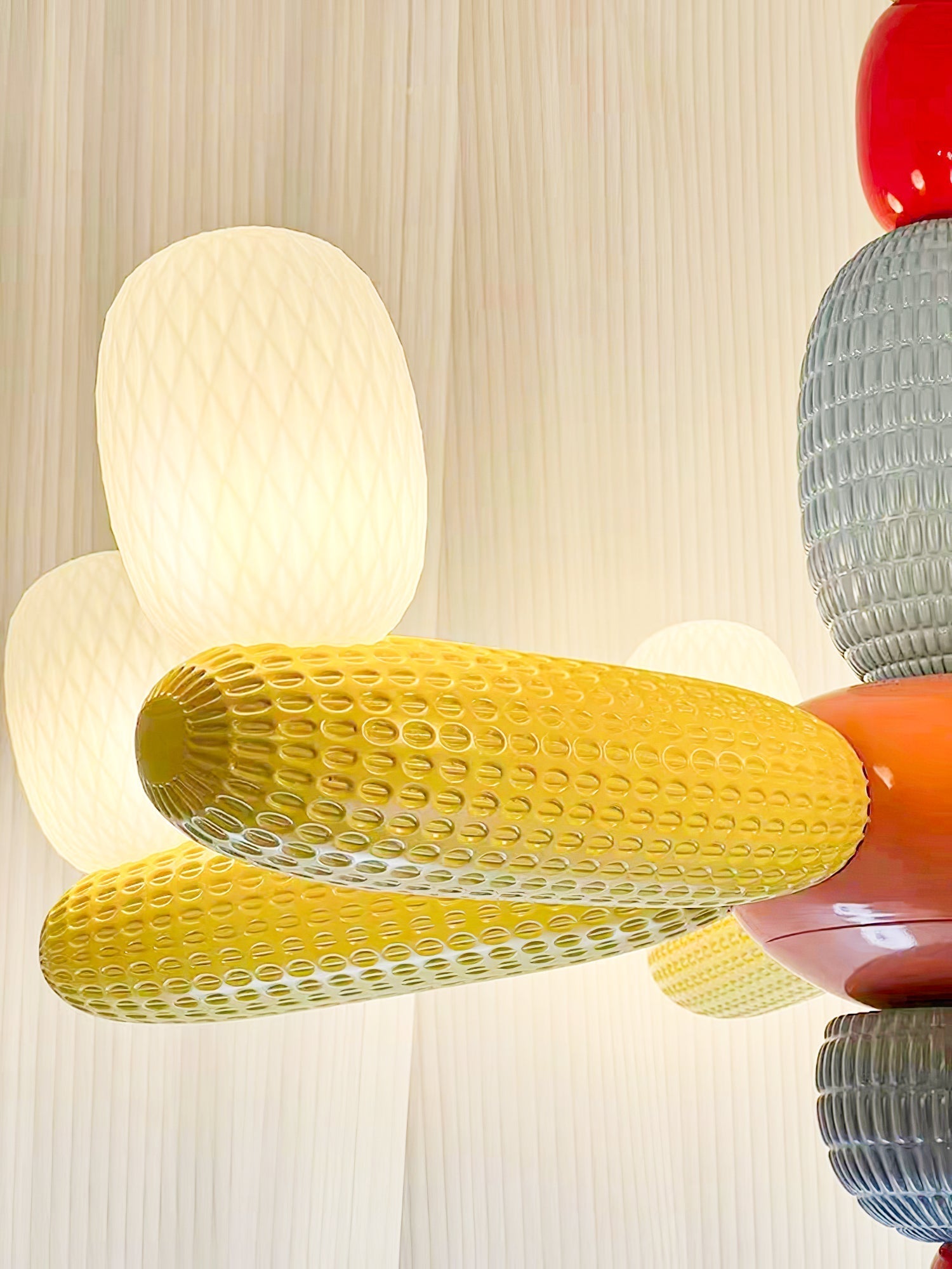 Balloons Chandelier Porcelain Modules Frosted Orbs - Neutralighting