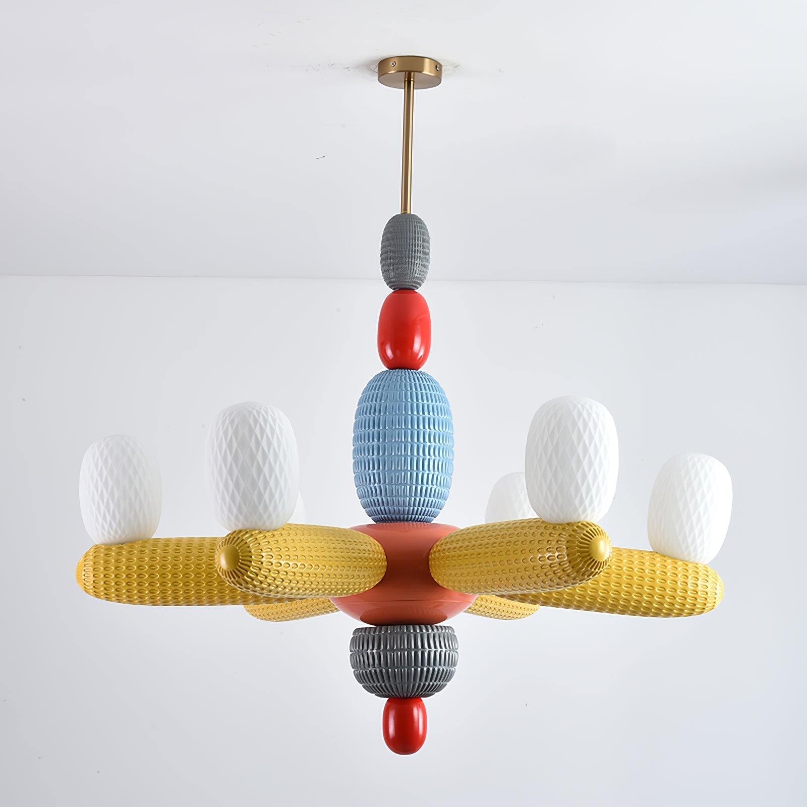 Balloons Chandelier Porcelain Modules Frosted Orbs - Neutralighting