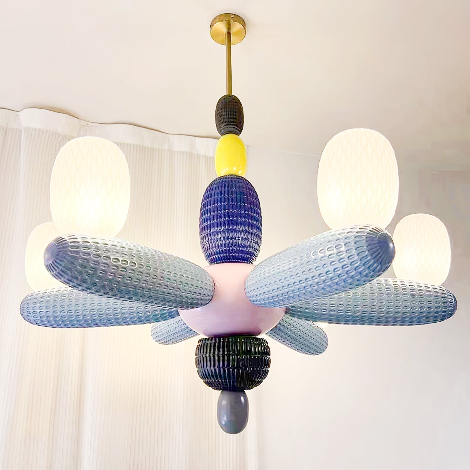 Balloons Chandelier Porcelain Modules Frosted Orbs - Neutralighting