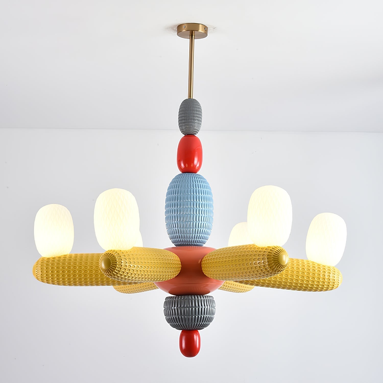 Balloons Chandelier Porcelain Modules Frosted Orbs - Neutralighting