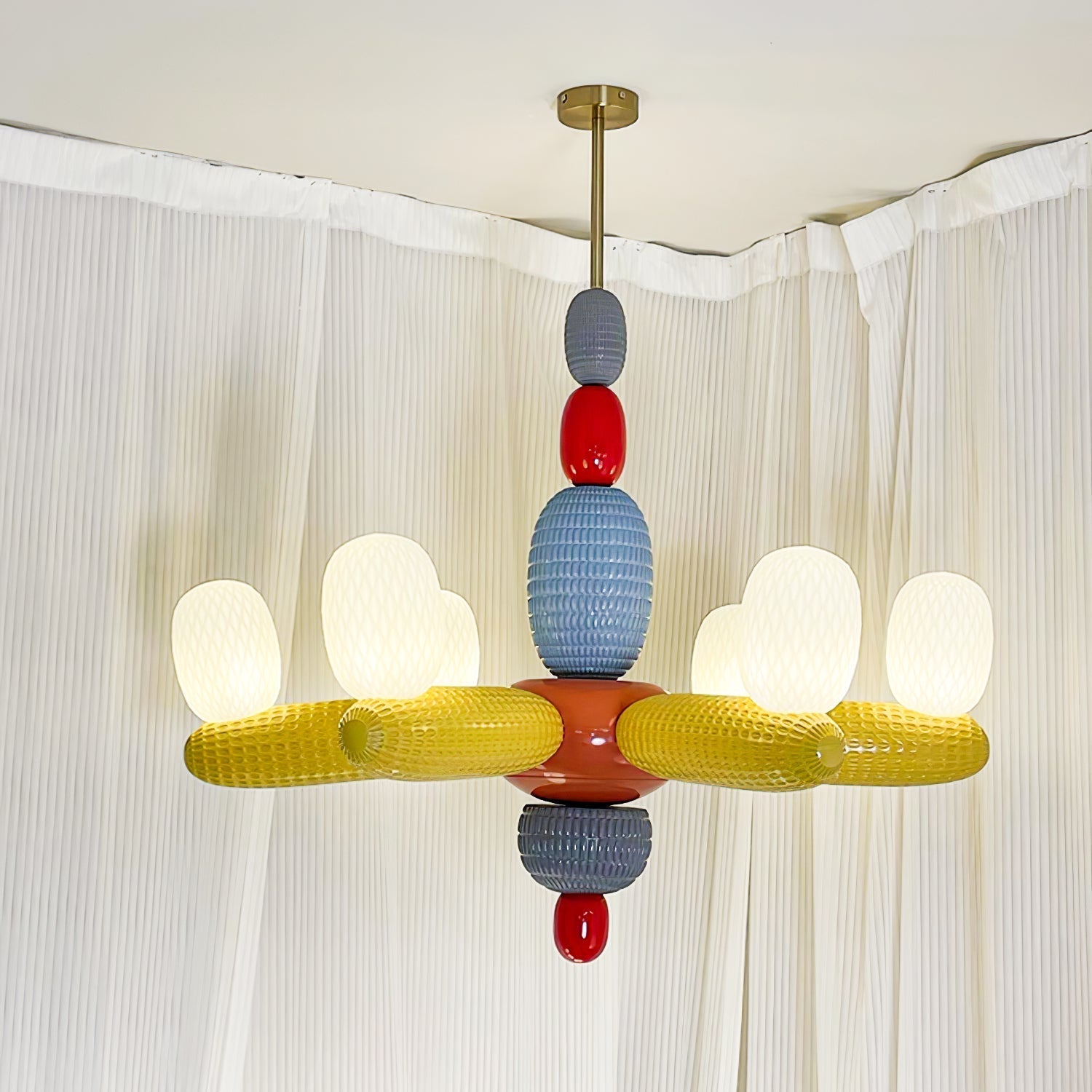 Balloons Chandelier Porcelain Modules Frosted Orbs - Neutralighting