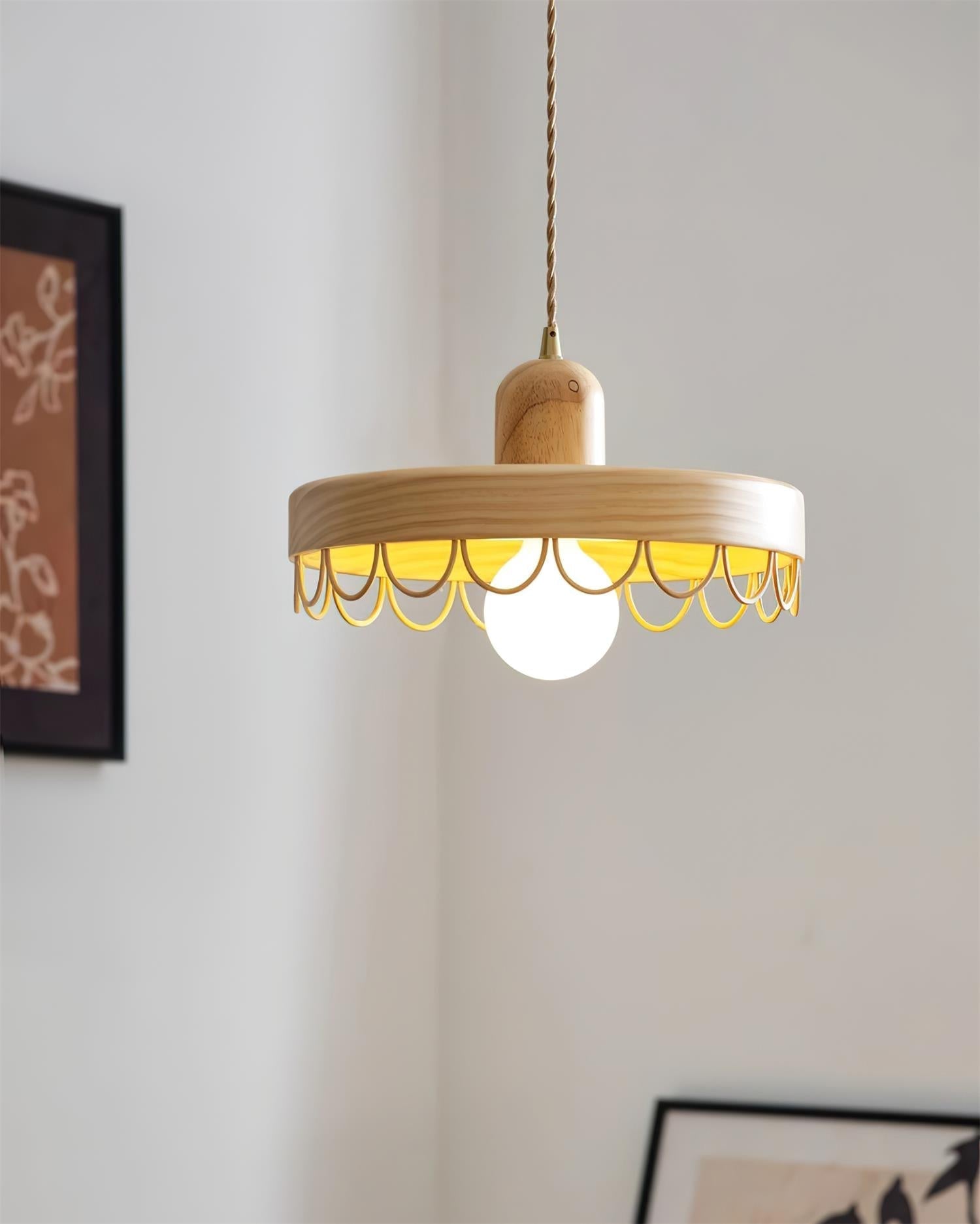 Balton Pendant Lamp Wooden Curved Minimalist - Letslighting