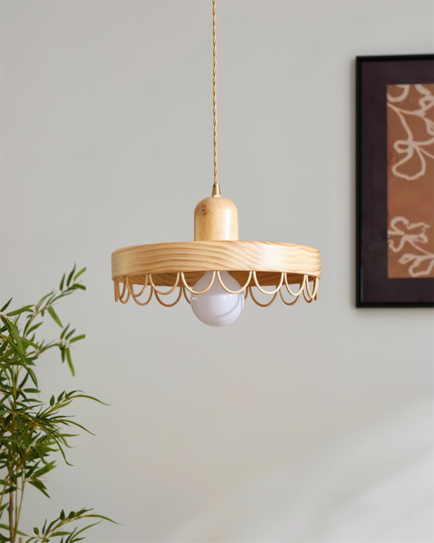 Balton Pendant Lamp Wooden Curved Minimalist - Letslighting