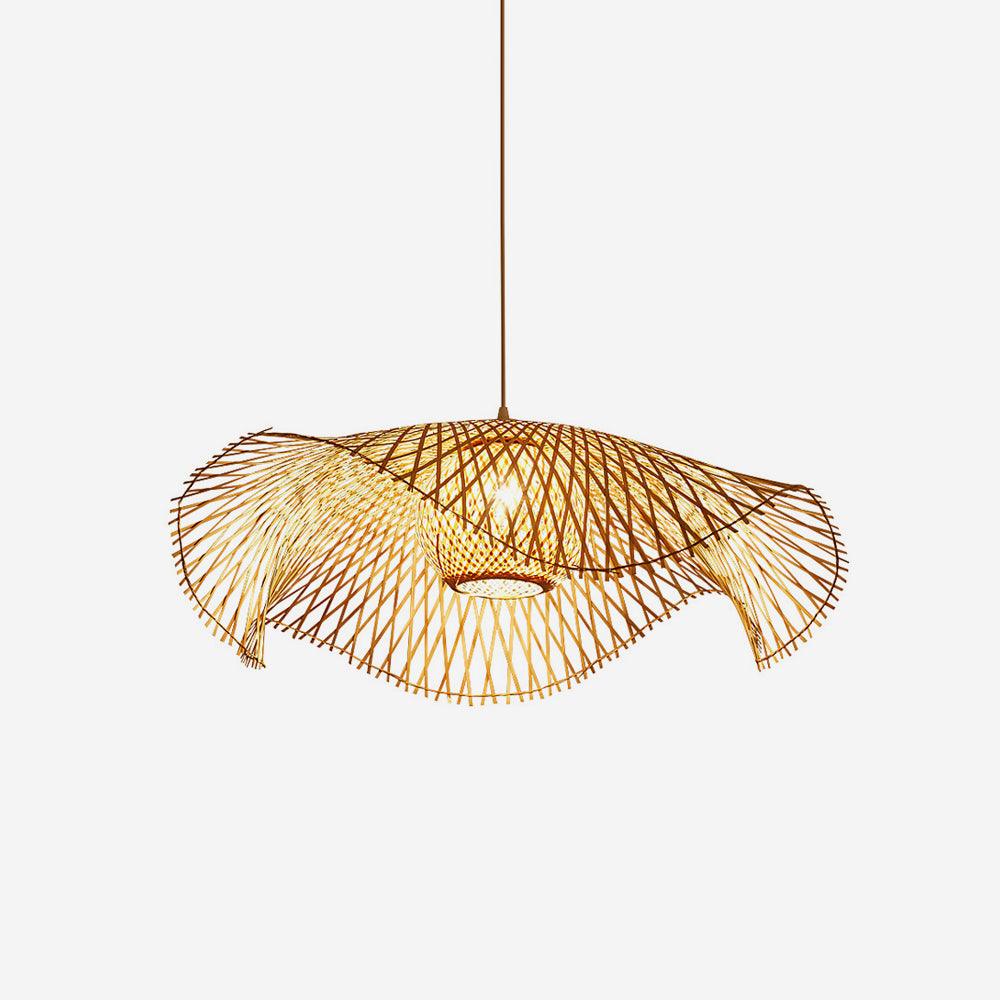 Dune Suspension Bambou Tressage Ouvert Naturel - Neutralighting
