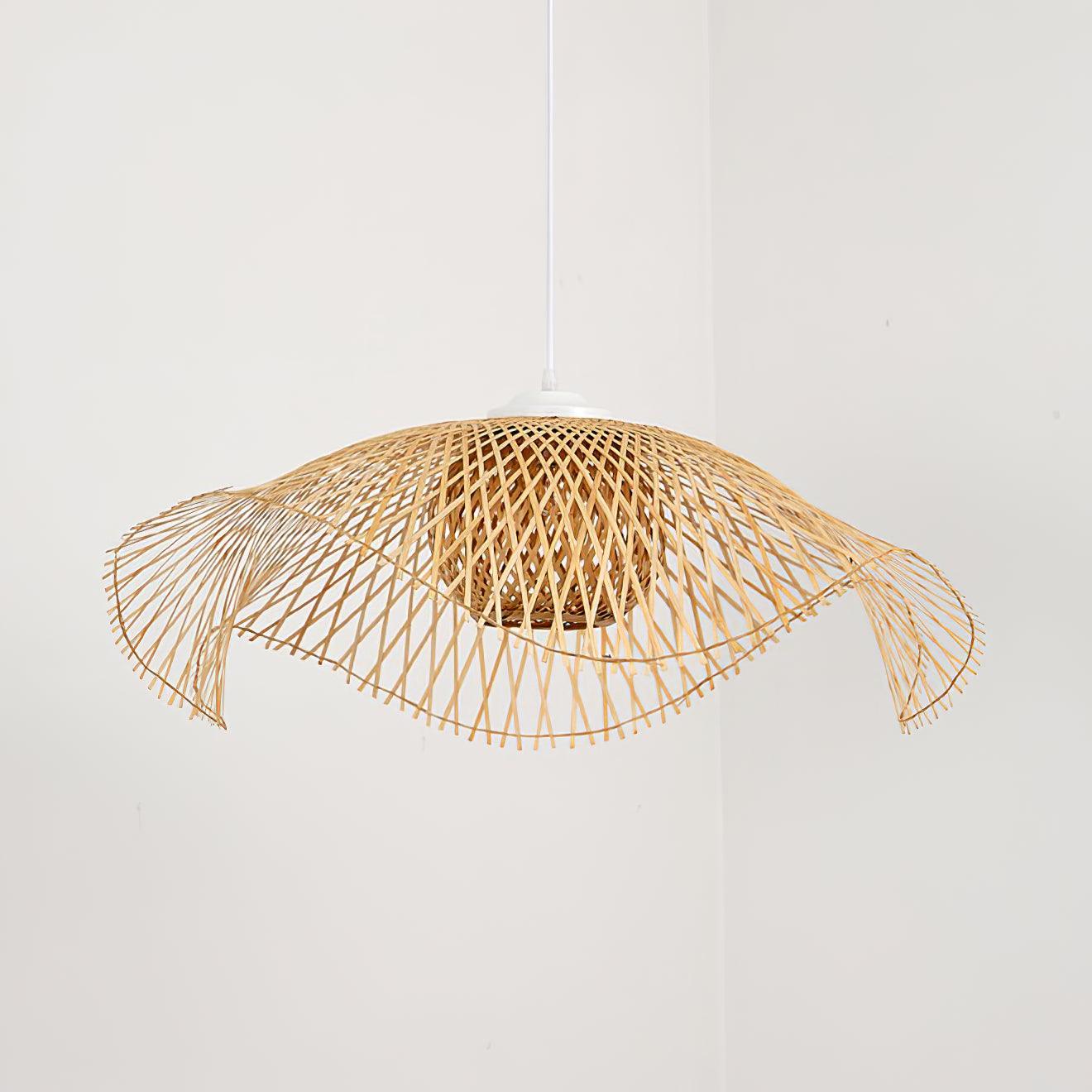 Dune Suspension Bambou Tressage Ouvert Naturel - Neutralighting