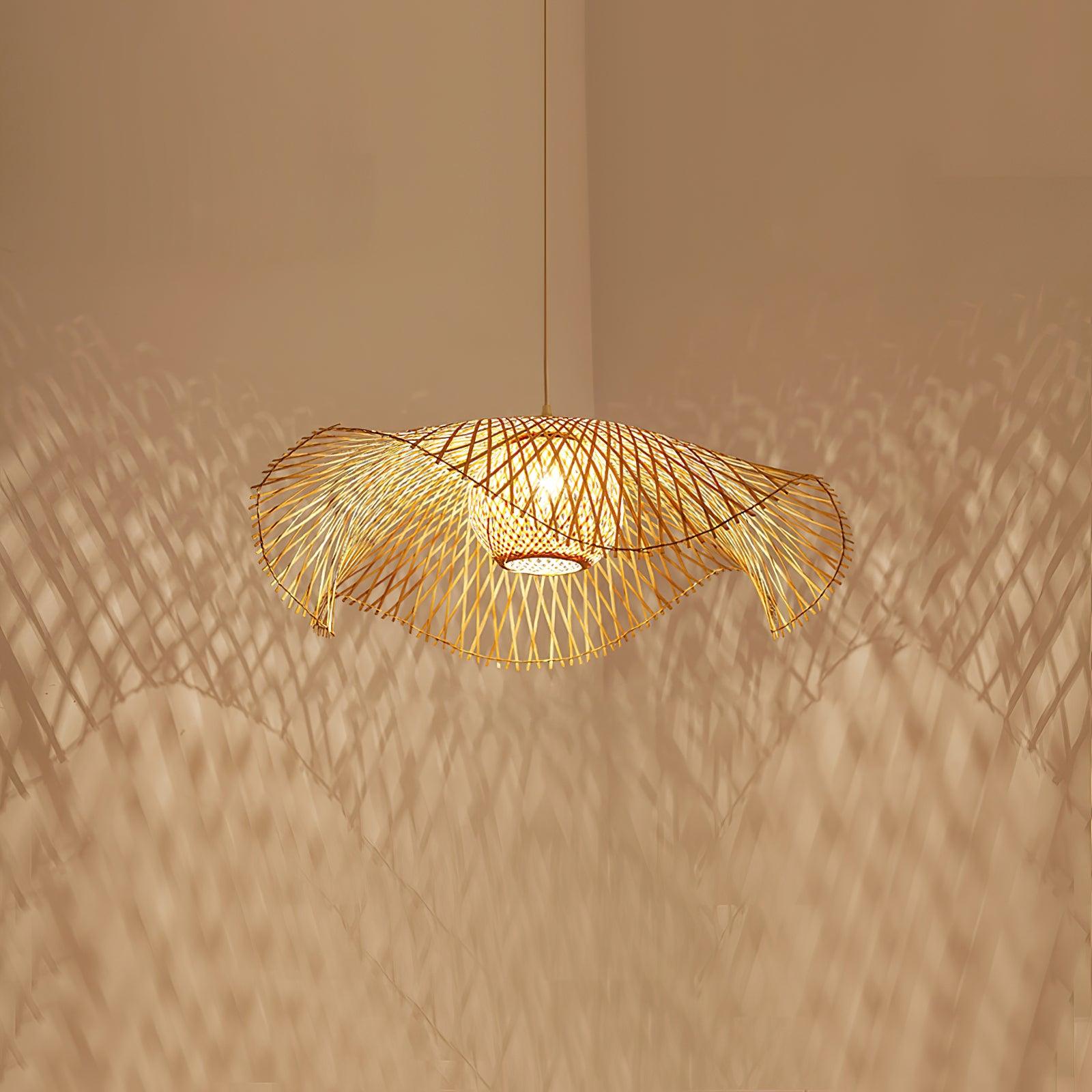 Dune Suspension Bambou Tressage Ouvert Naturel - Neutralighting