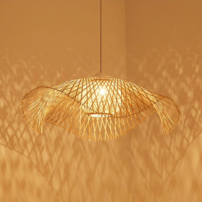 Dune Suspension Bambou Tressage Ouvert Naturel - Neutralighting
