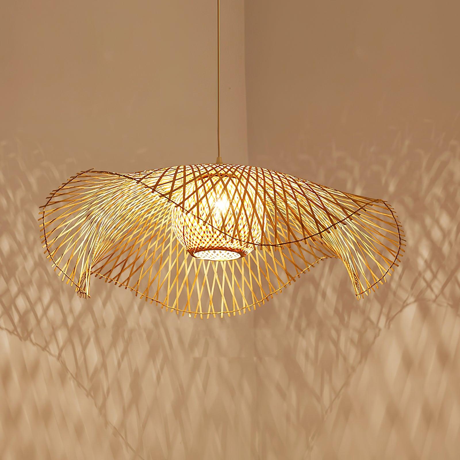 Dune Suspension Bambou Tressage Ouvert Naturel - Neutralighting