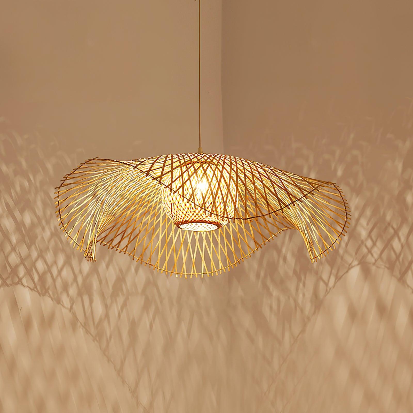 Dune Suspension Bambou Tressage Ouvert Naturel - Neutralighting