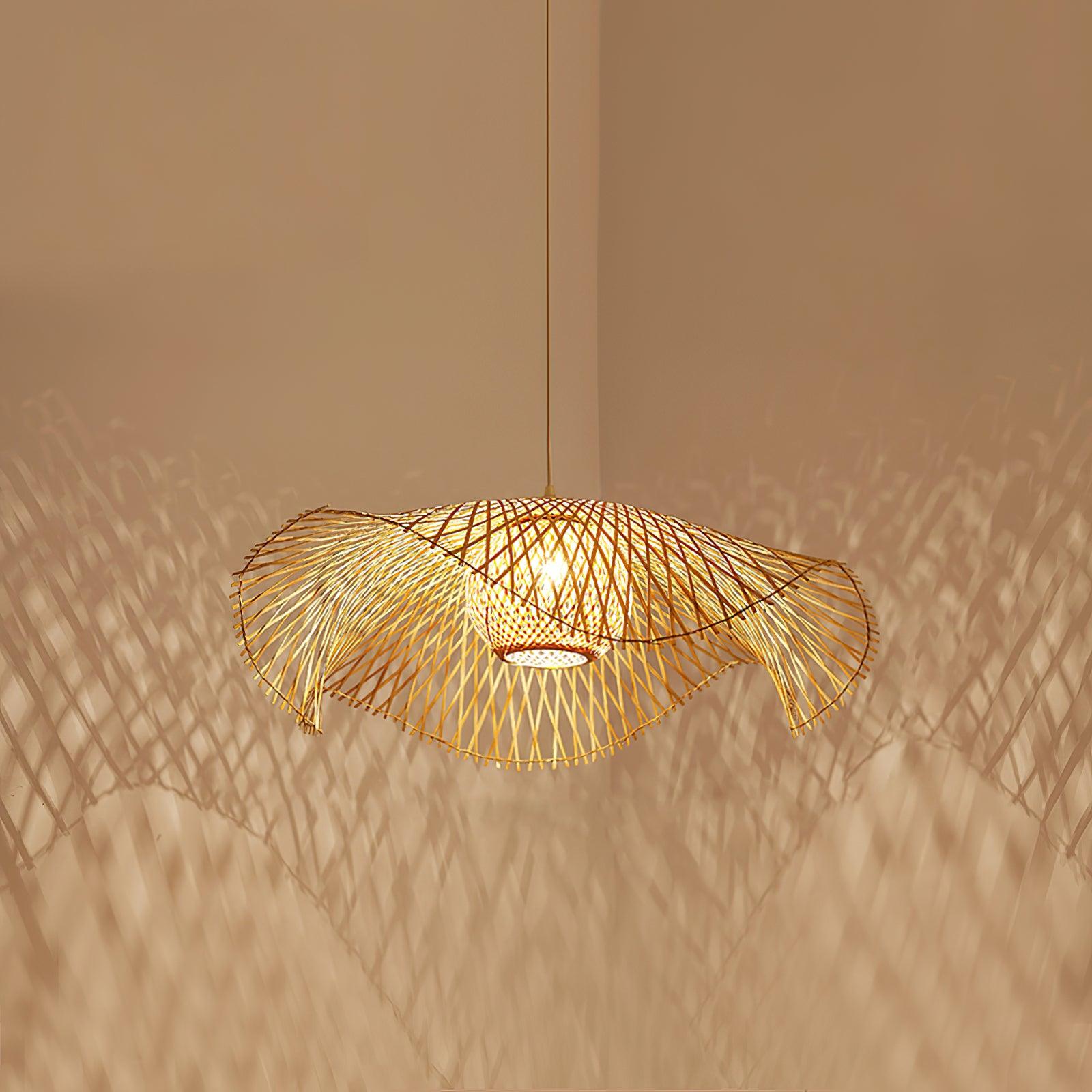 Dune Suspension Bambou Tressage Ouvert Naturel - Neutralighting