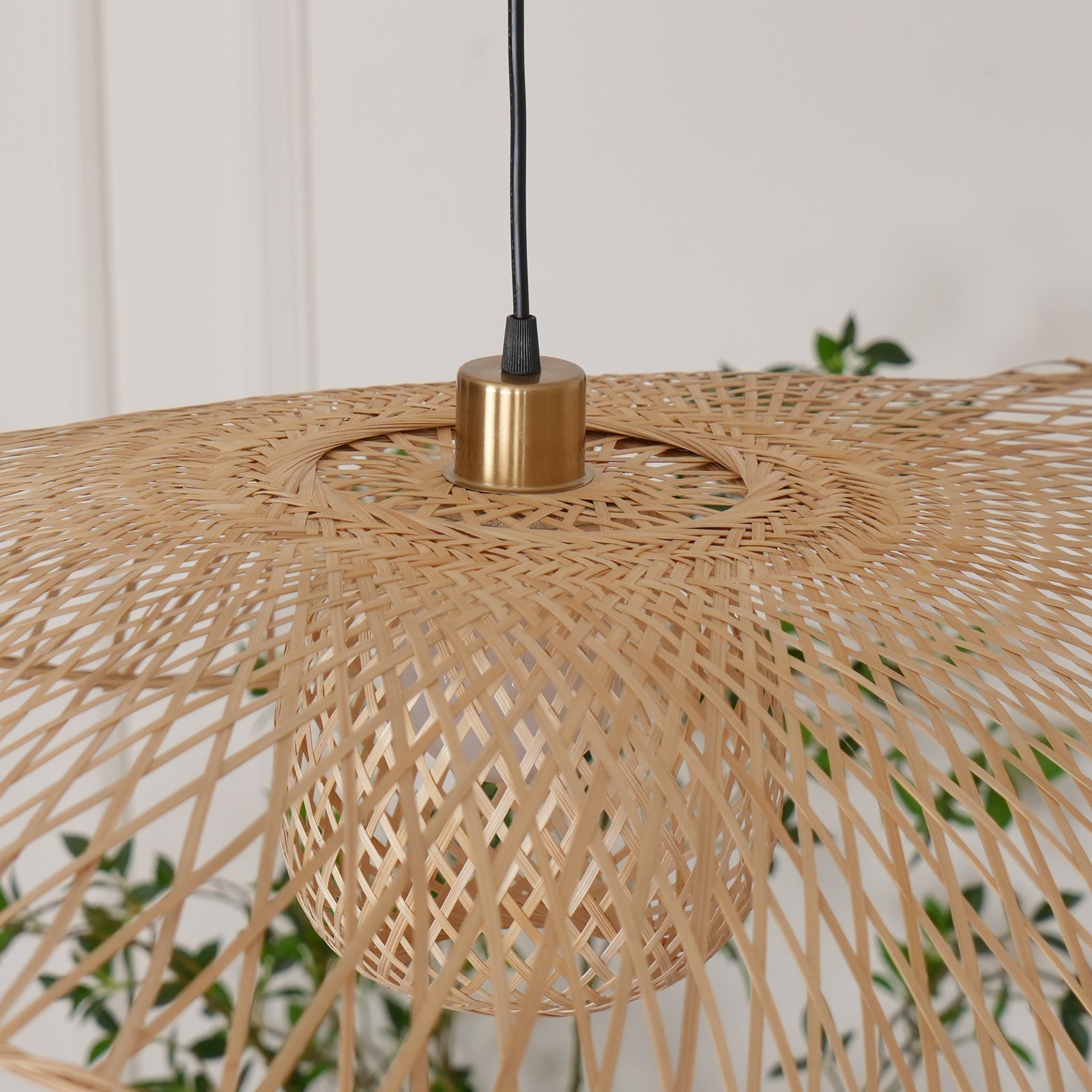 Dune Suspension Bambou Tressage Ouvert Naturel - Neutralighting