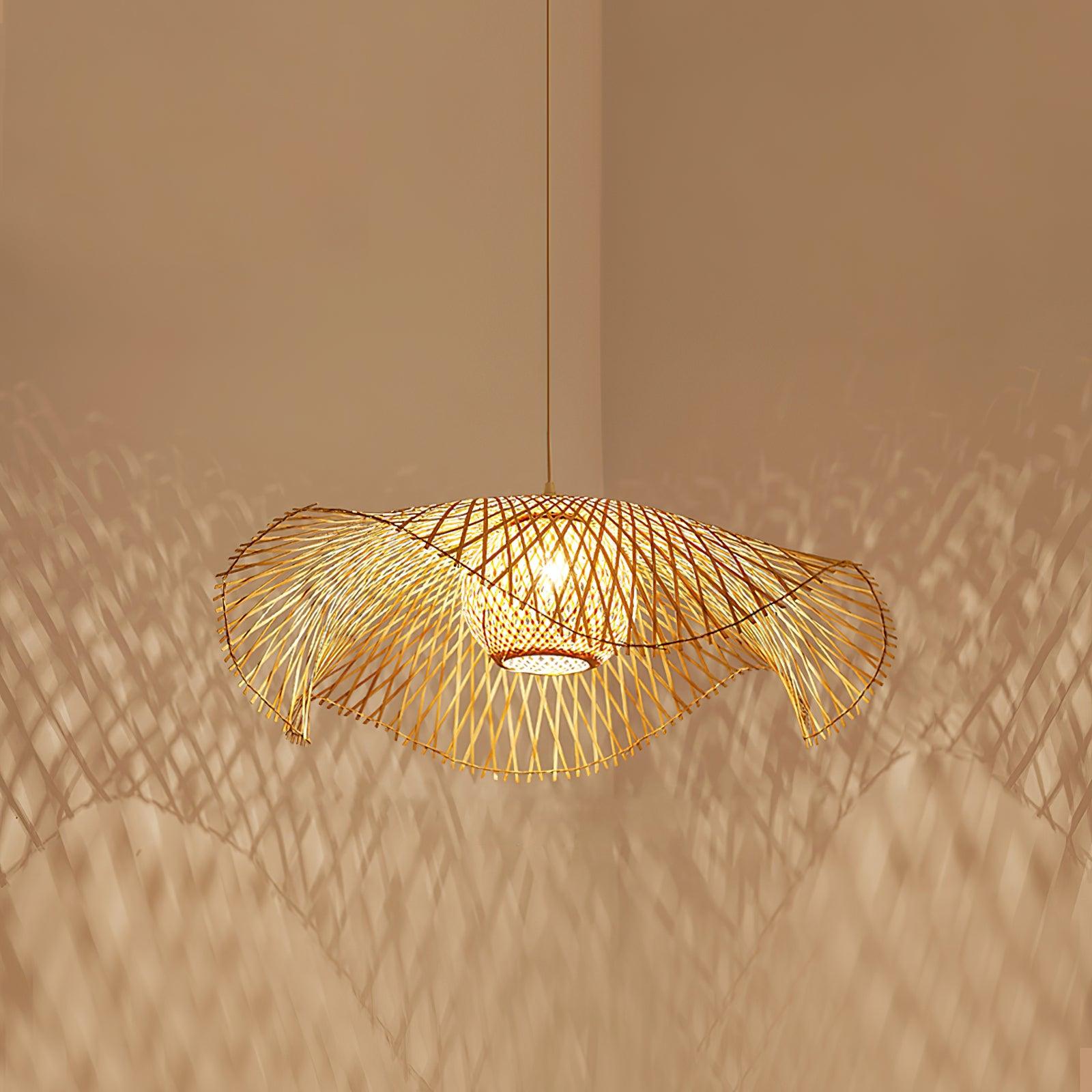 Dune Suspension Bambou Tressage Ouvert Naturel - Neutralighting