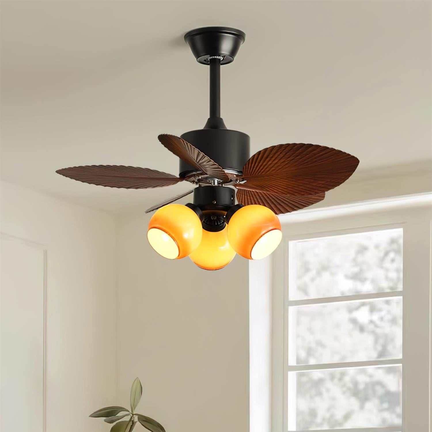 Dessin dimensionnel du plafonnier ventilateur Nerina tropical
