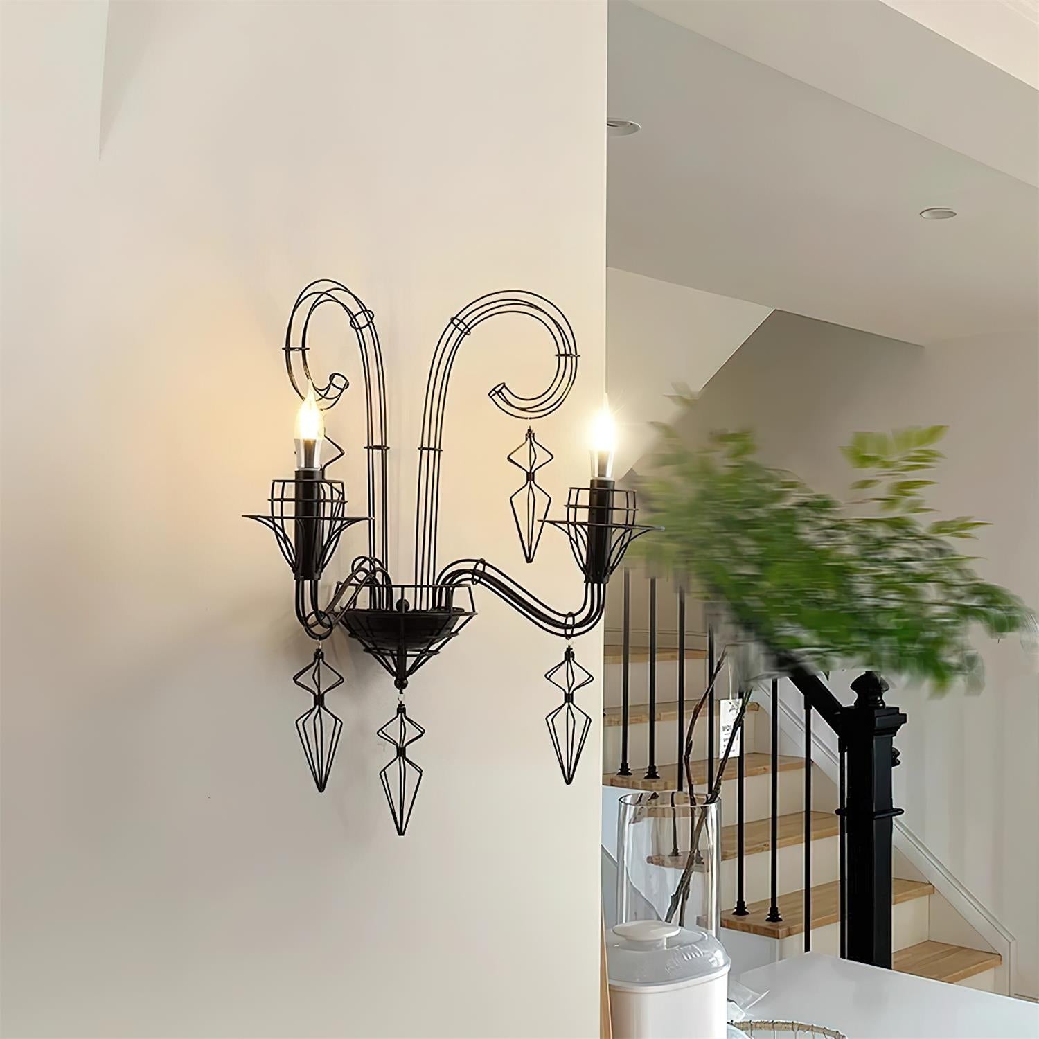 Baroque Applique Murale Sculpturale en Fil - Neutralighting