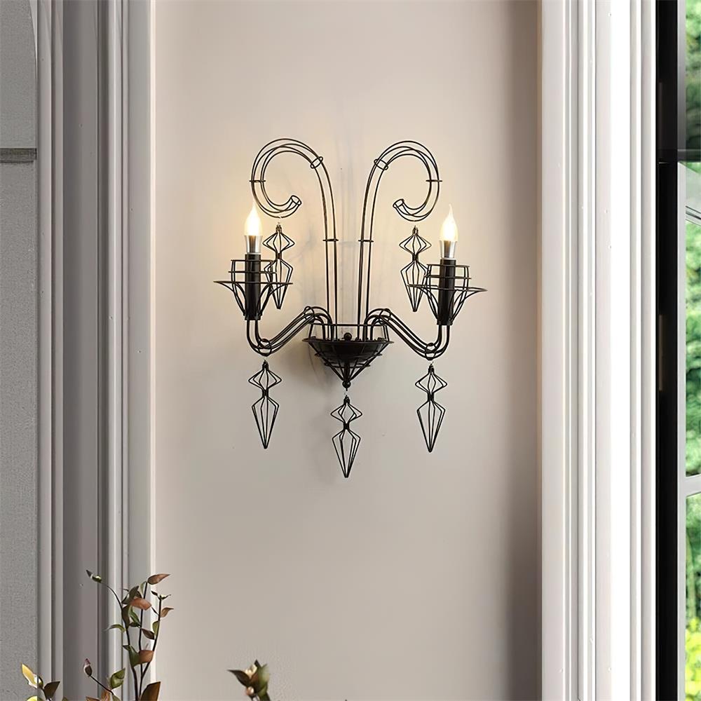 Baroque Applique Murale Sculpturale en Fil - Neutralighting