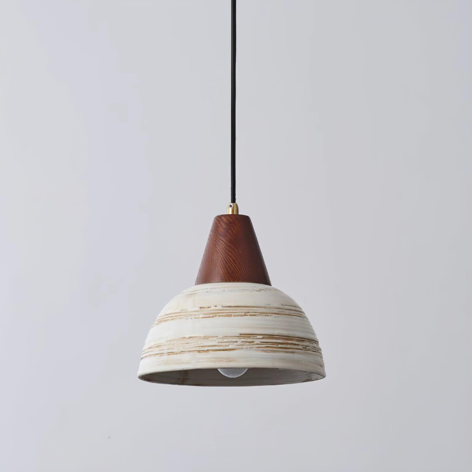 Suspension Texturé Céramique Ombre Conique Nordique Minimaliste - Neutralighting